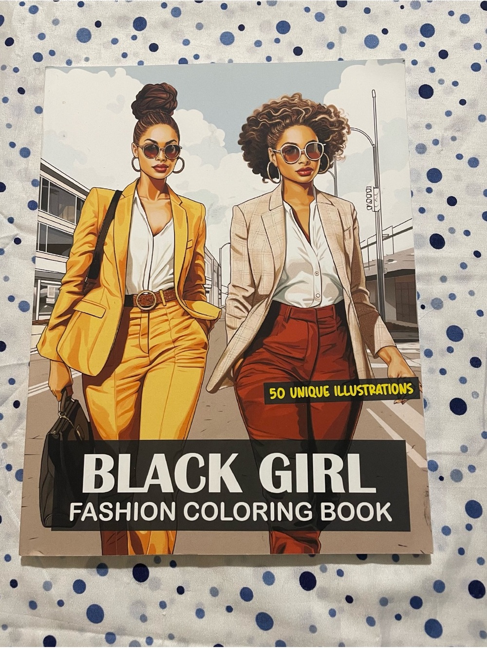 Set of 3 different Black Girl Fashion Coloring Books- Yellow & Rust Cover